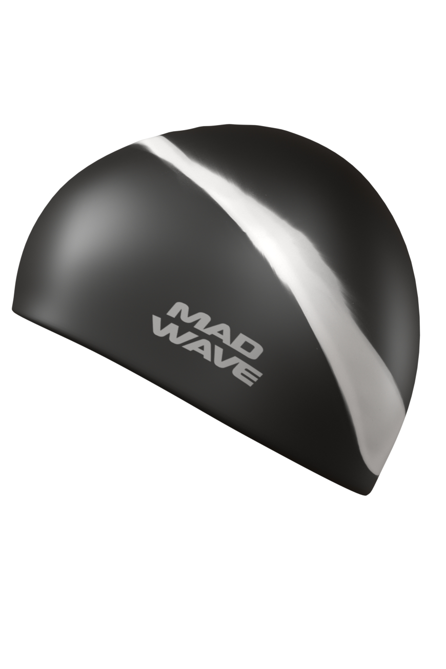 Mad Wave Silicone Swimming Cap Multi Adult Big Mad Wave Silicone Swimming Cap Multi Adult Big