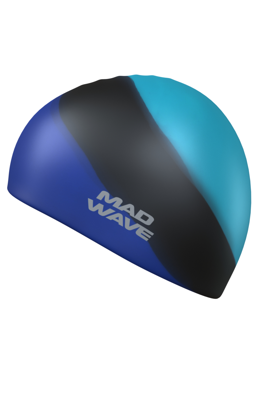 Mad Wave Silicone Swimming Cap Multi Adult Big Mad Wave Silicone Swimming Cap Multi Adult Big